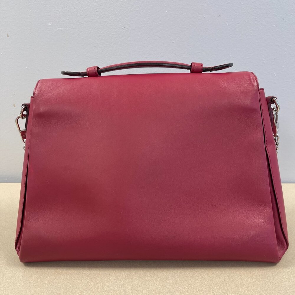 Gucci Interlocking G Top Handle Bag in Red Calfskin Leather - Preowned - Picture 2 of 16